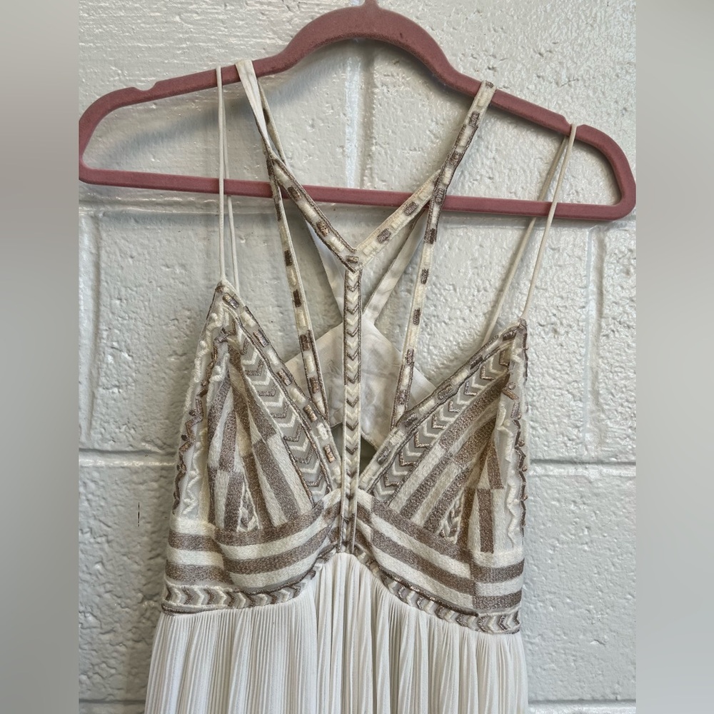 Free People Sacred Geometry Maxi‎ Dress in Ivory Combo Sz. 10 - Picture 7 of 12